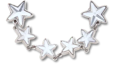 Jibbitz Silver Star Chain In Metallic