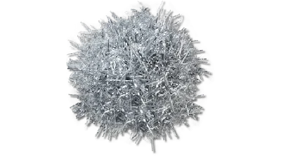 Jibbitz Silver Tinsel Pom