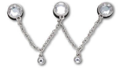 Jibbitz Silver Triple Smt Gem Chain