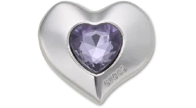 Jibbitz Silverandpurple Smt Gem Heart In Gray