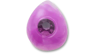 Jibbitz Simulated Amethyst In Purple