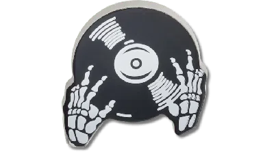 Jibbitz Skeleton Record In Black