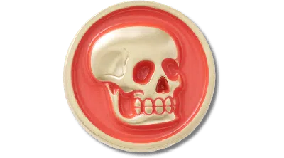Jibbitz Skull Cameo Style In Red