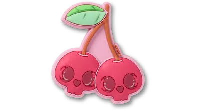 Jibbitz Skull Cherries In Pink