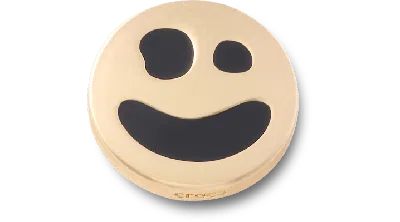 Jibbitz Smile Guy Face In Gold