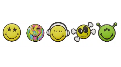 Jibbitz Smiley 5 Pack