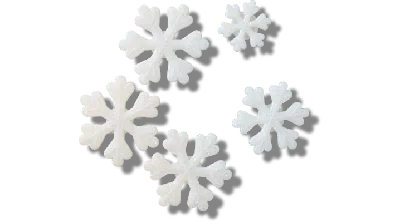 Jibbitz Snowflakes 5 Pack In White