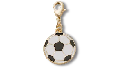 Jibbitz Soccer Charm In White