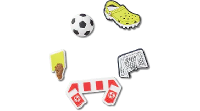 Jibbitz Soccer Team 5 Pack In Multi