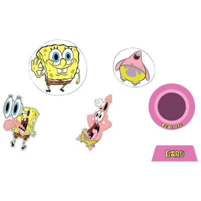 JIBBITZ JIBBITZ JIBBITZ SPONGEBOB BUBBLE 5 PACK