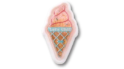 Jibbitz Squish Filled Ice Cream Cone In Pink