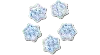 Jibbitz Squish Snow Flake 5 Pack