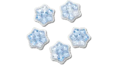 Jibbitz Squish Snow Flake 5 Pack In White