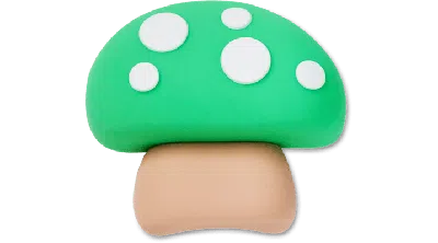 Jibbitz Squishy Green Mushroom