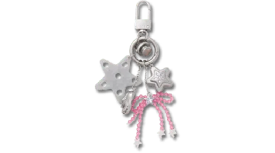 Jibbitz Stars And Beaded Bow Bag Charm