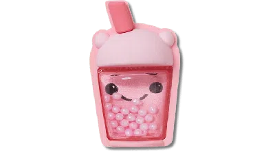 Jibbitz Strawberry Boba In Pink