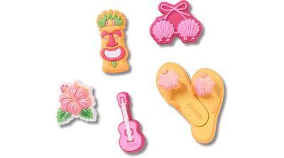Jibbitz Tiki Vacation 5 Pack In Multi