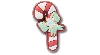 Jibbitz Tiny Candy Cane