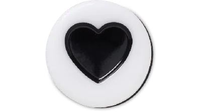 Jibbitz Tiny Friendship Heart In Black