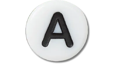 Jibbitz Tiny Friendship Letter A In White