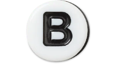 Jibbitz Tiny Friendship Letter B In White