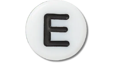 Jibbitz Tiny Friendship Letter E In White