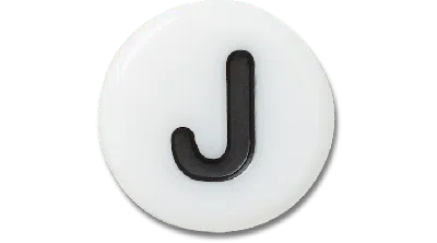 Jibbitz Tiny Friendship Letter J In White