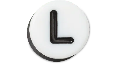 Jibbitz Tiny Friendship Letter L In White