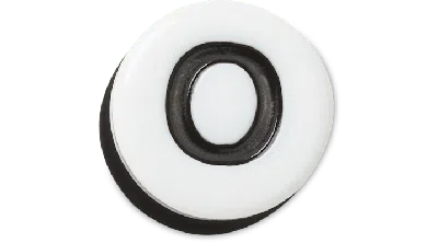Jibbitz Tiny Friendship Letter O In White