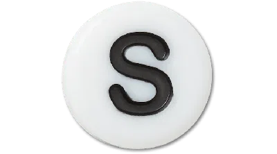 Jibbitz Tiny Friendship Letter S In White