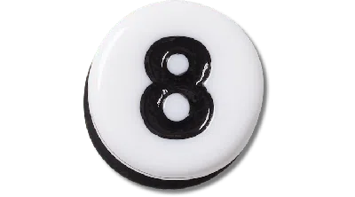 Jibbitz Tiny Friendship Number Eight In White