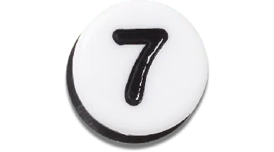 Jibbitz Tiny Friendship Number Seven In White
