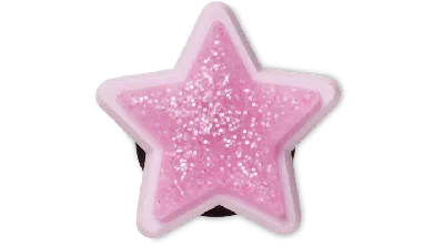 Jibbitz Tiny Glitter Star In Pink