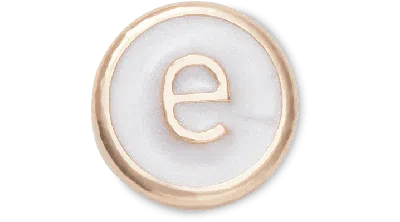 Jibbitz Tiny Pearlized Letter E