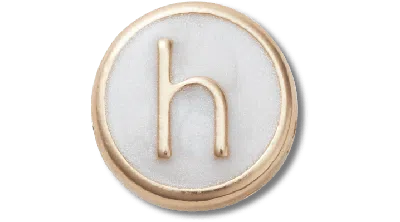 Jibbitz Tiny Pearlized Letter H