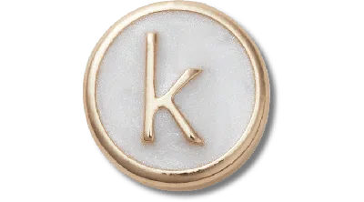 Jibbitz Tiny Pearlized Letter K