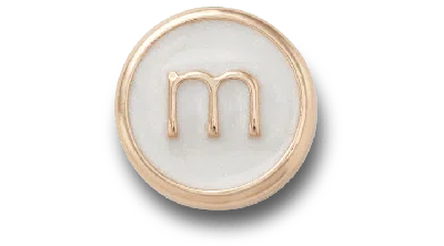 Jibbitz Tiny Pearlized Letter M
