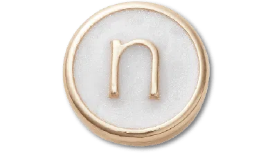Jibbitz Tiny Pearlized Letter N
