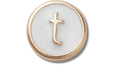 Jibbitz Tiny Pearlized Letter T