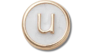 Jibbitz Tiny Pearlized Letter U