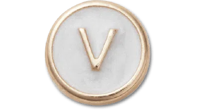 Jibbitz Tiny Pearlized Letter V
