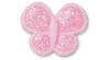 Jibbitz Tiny Pink Glitter Butterfly