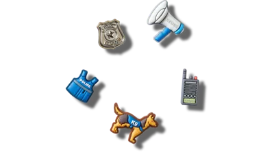 Jibbitz Tiny Police 5 Pack