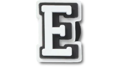 Jibbitz Tiny Varsity Letter E In Neutral
