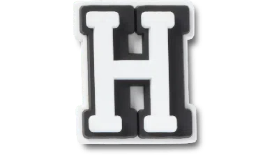 Jibbitz Tiny Varsity Letter H In Black