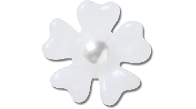 Jibbitz Tiny White Matte Pearl Flower