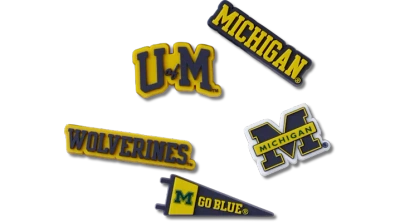 Jibbitz University Of Michigan 5 Pack In White