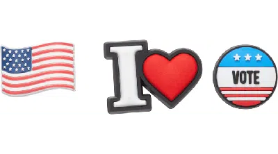 Jibbitz Usa Election 3-pack