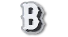 Jibbitz Varsity Ii Letter B In Multi
