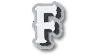 Jibbitz Varsity Ii Letter F In Multi